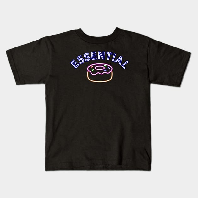 Essential Neon - Donut Kids T-Shirt by CCDesign